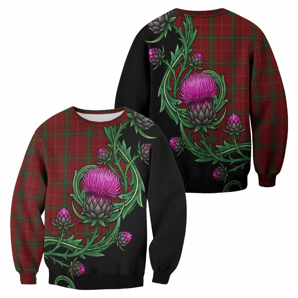 Carruthers Tartan Sweatshirt Resilient Scottish Thistle - Tartan Vibes Clothing