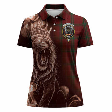 Carruthers Tartan Women Polo Shirt Roaring Lion Heritage