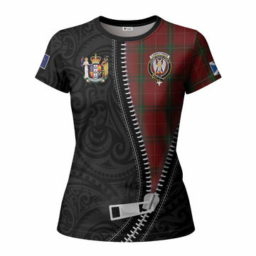 Carruthers Tartan Women T shirt New Zealand Pattern Unique Zipper Stylized