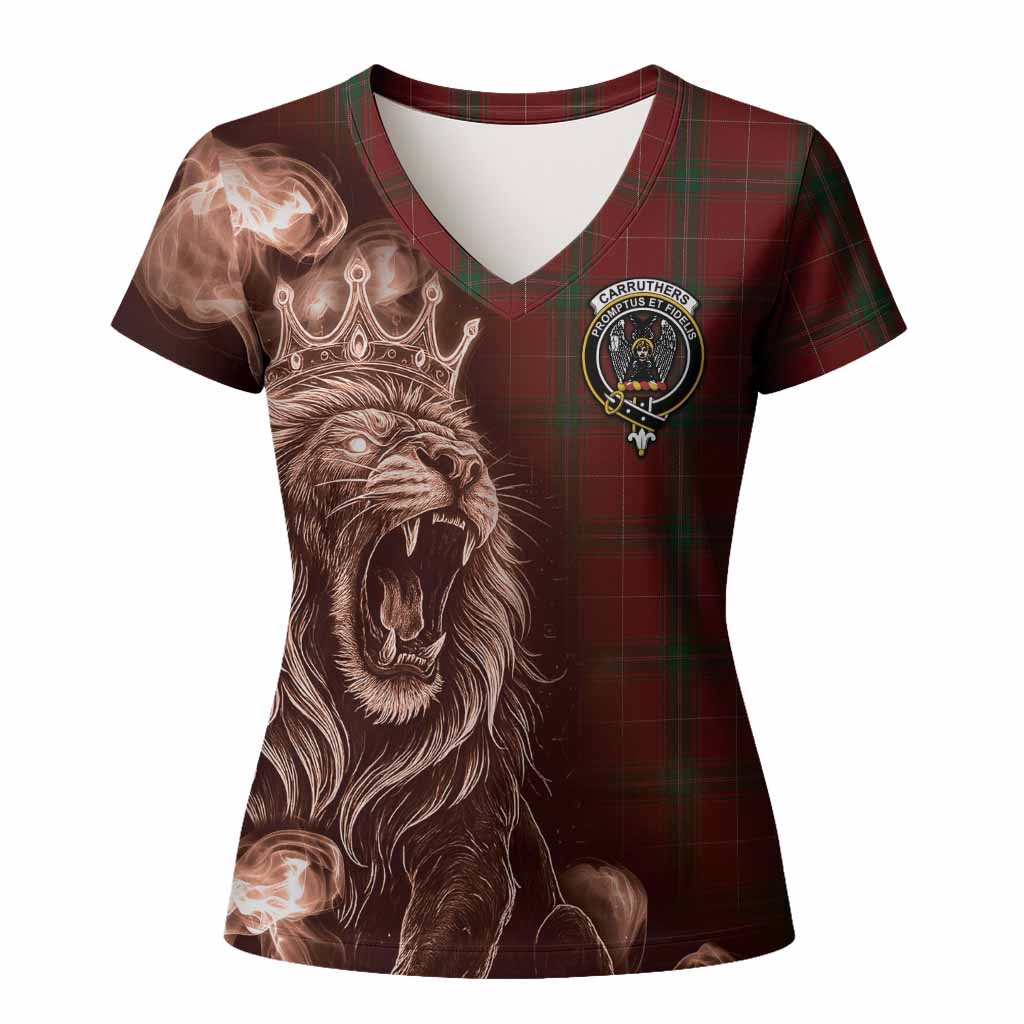 Carruthers Tartan Women T shirt Roaring Lion Heritage
