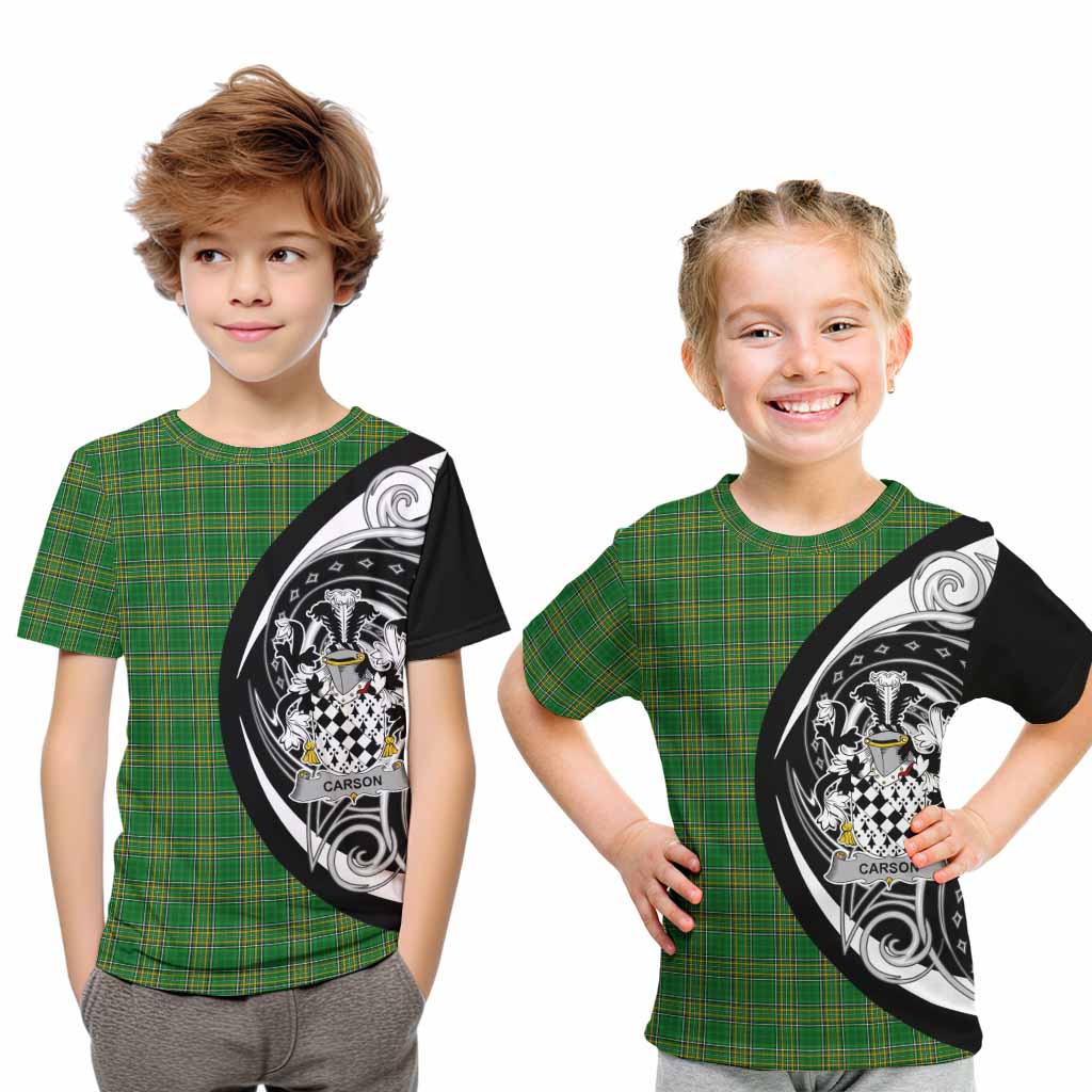 Carson Irish Clan Kid T-Shirt Celtic Circle Style Youth XL Size14 - Tartan Vibes Clothing