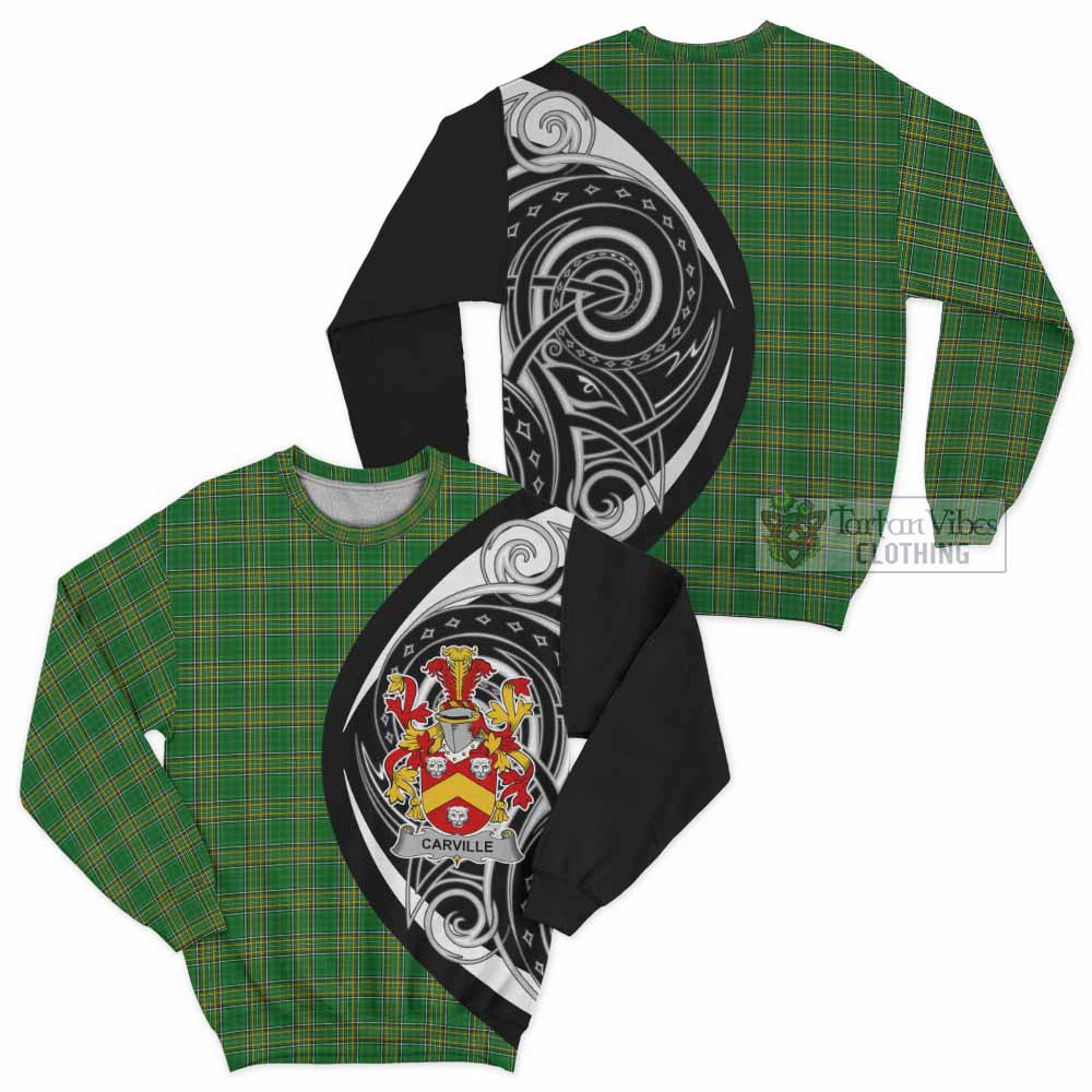 Tartan Vibes Clothing Carville Irish Clan Sweatshirt Celtic Circle Style