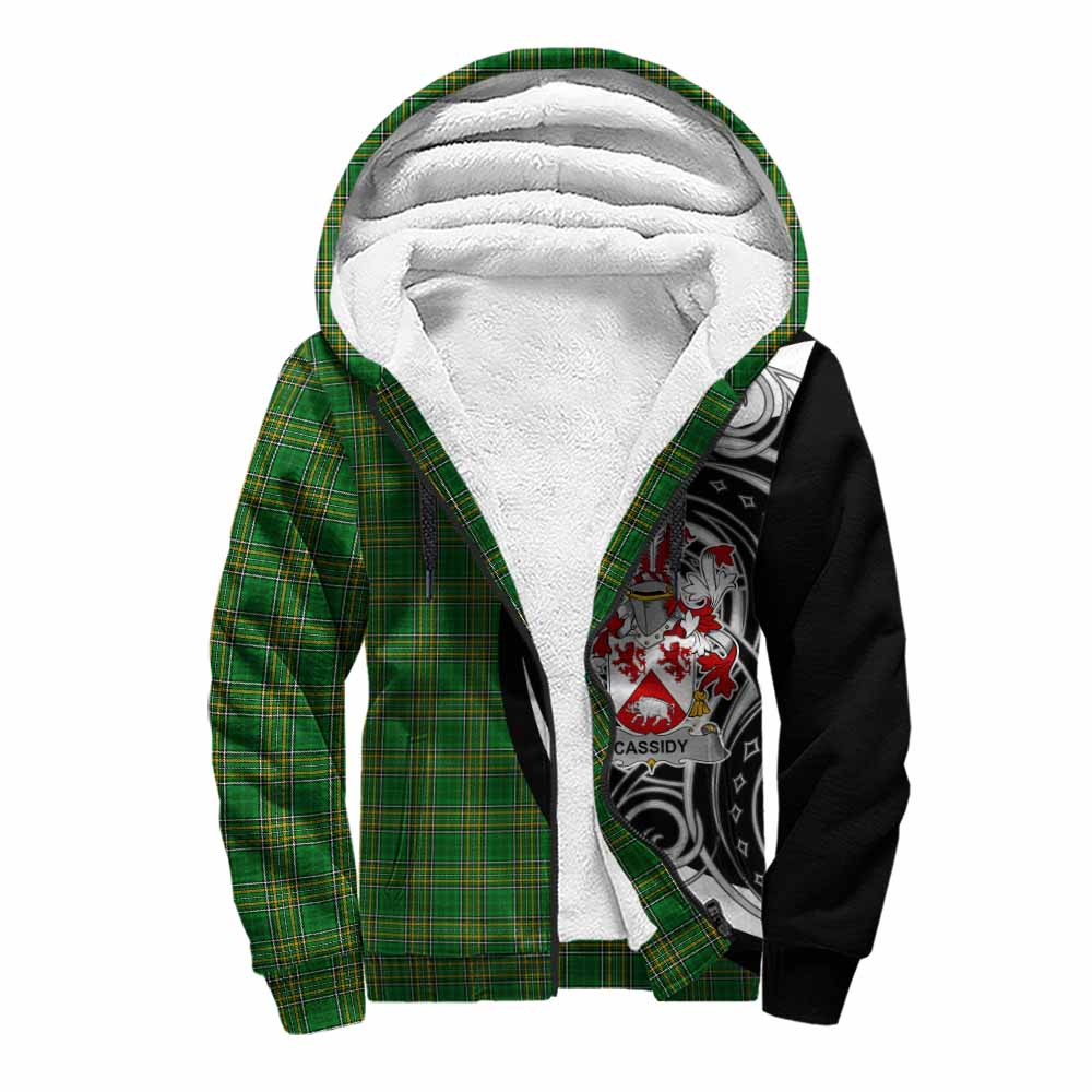 Cassidy Irish Clan Sherpa Hoodie Celtic Circle Style Unisex S - Tartan Vibes Clothing