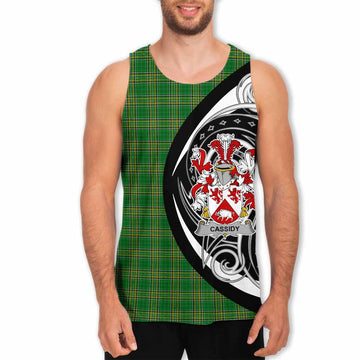 Tartan Vibes Clothing Cassidy Irish Clan Men's Tank Top Celtic Circle Style