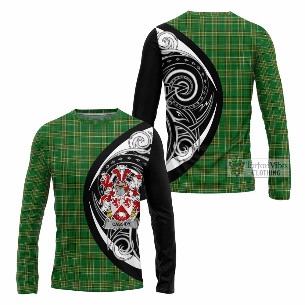 Tartan Vibes Clothing Cassidy Irish Clan Long Sleeve T-Shirt Celtic Circle Style