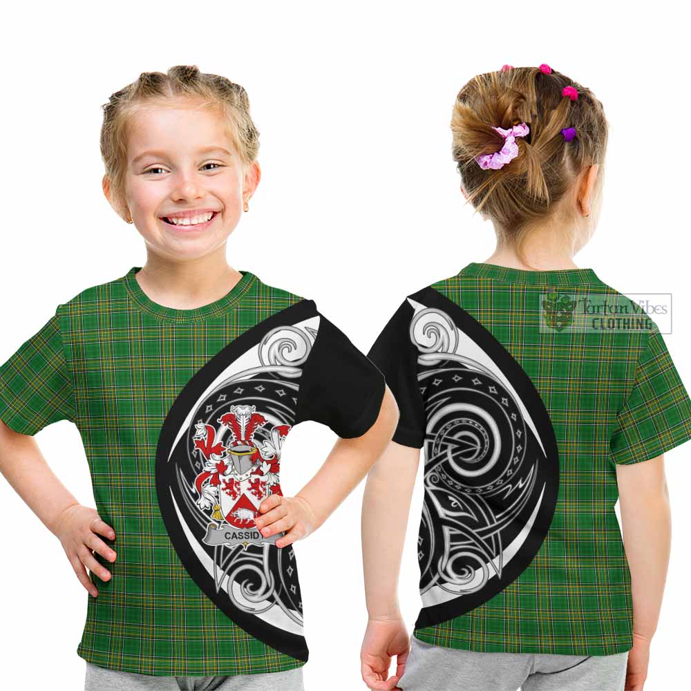 Tartan Vibes Clothing Cassidy Irish Clan Kid T-Shirt Celtic Circle Style