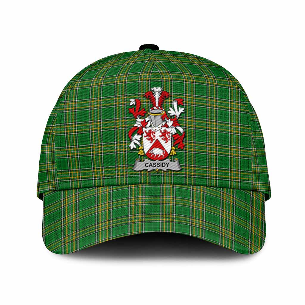 Cassidy Irish Clan Tartan Classic Cap with Coat of Arms