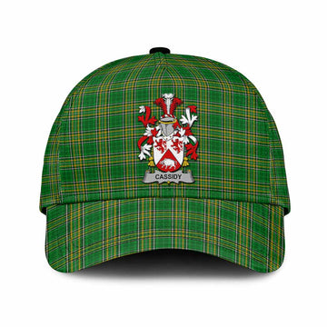 Cassidy Irish Clan Tartan Classic Cap with Coat of Arms