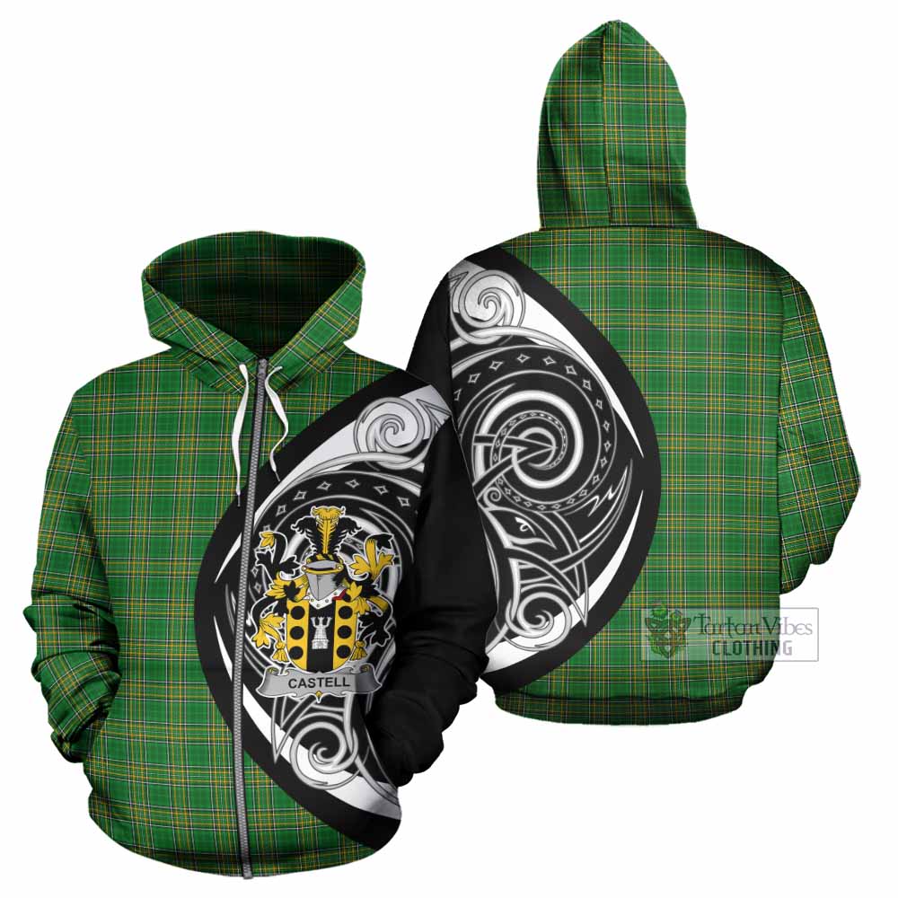 Tartan Vibes Clothing Castell Irish Clan Hoodie Celtic Circle Style