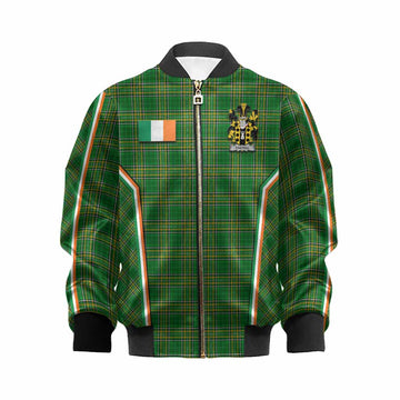 Castell Irish Clan Coat of Arm Tartan Kid Bomber Jacket Flag Style