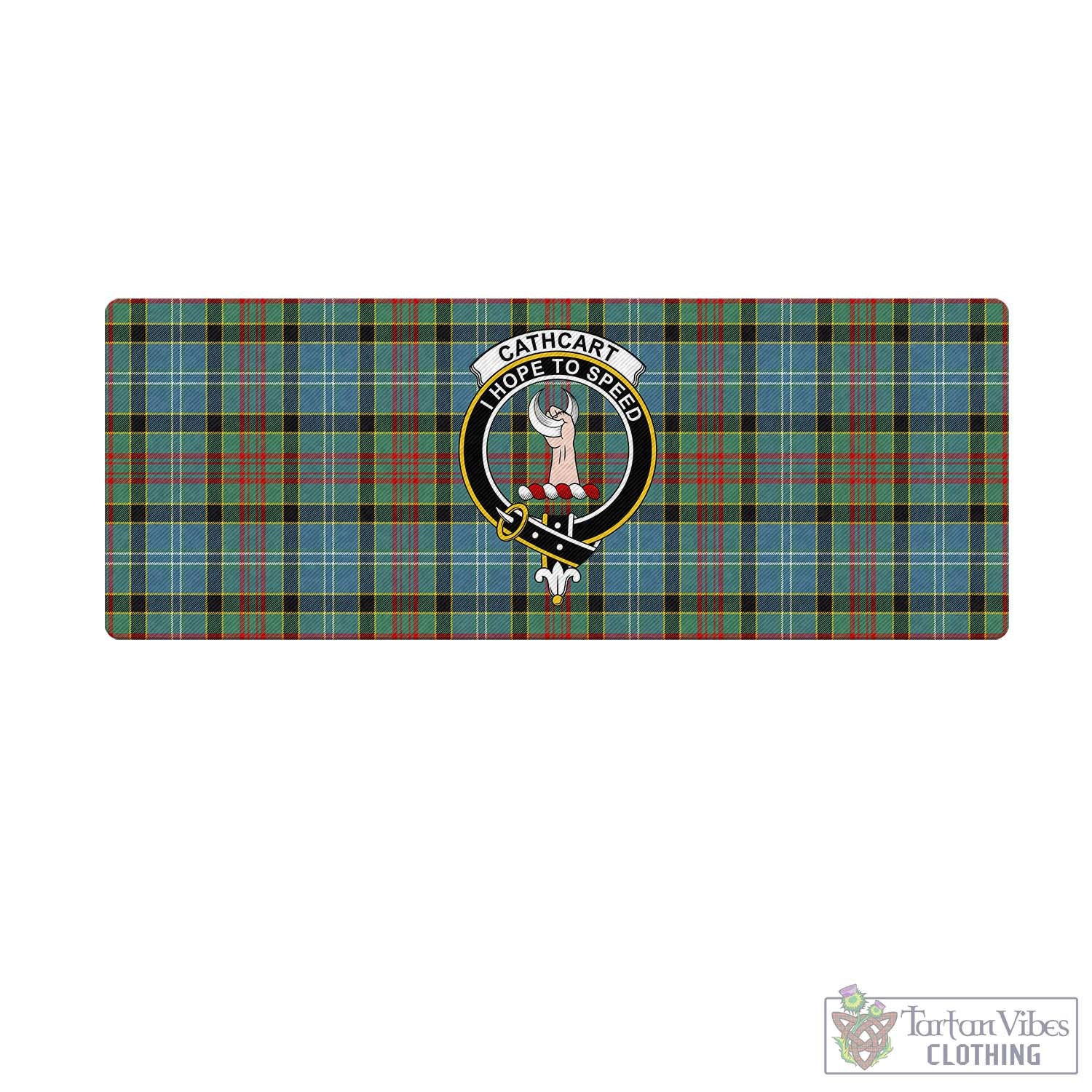 Tartan Vibes Clothing Cathcart Tartan Mouse Pad with Family Crest