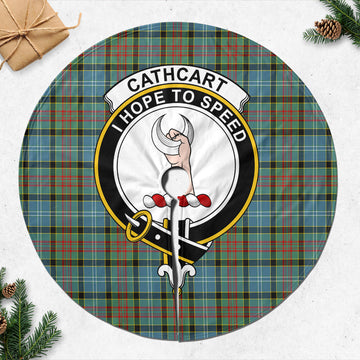 Cathcart Tartan Christmas Tree Skirt with Family Crest