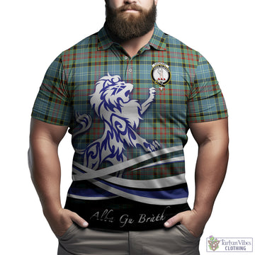 Cathcart Tartan Polo Shirt with Alba Gu Brath Regal Lion Emblem