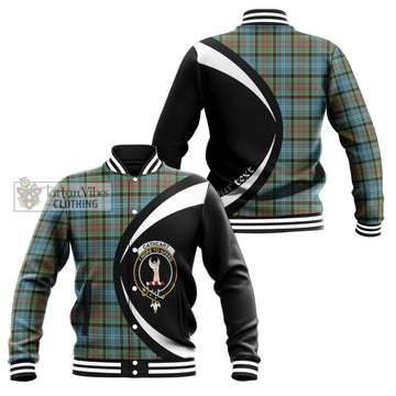 Cathcart Tartan Baseball Jacket with Family Crest Circle Style Unisex - Tartan Vibes Clothing