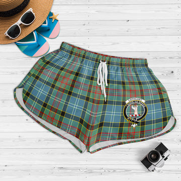 Cathcart Tartan Womens Shorts with Family Crest