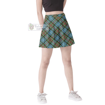 Cathcart Tartan Women's Plated Mini Skirt Cross Style