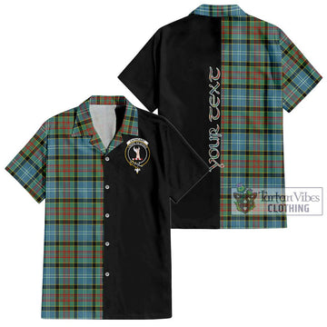 Cathcart Tartan Short Sleeve Button Shirt with Family Crest and Half Of Me Style Kid - Tartanvibesclothing Shop