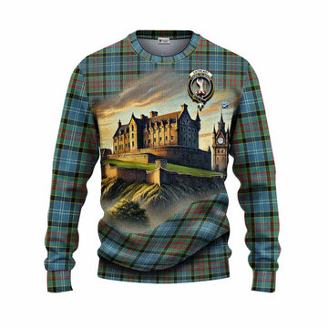 Cathcart Tartan Family Crest Knitted Sweater with Scottish Ancient Castle Style