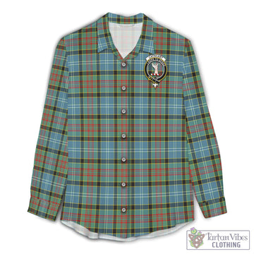 Cathcart Tartan Women's Casual Shirt with Family Crest