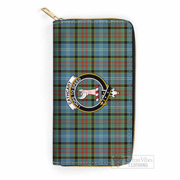 Cathcart Tartan Women's Leather Wallet with Family Crest
