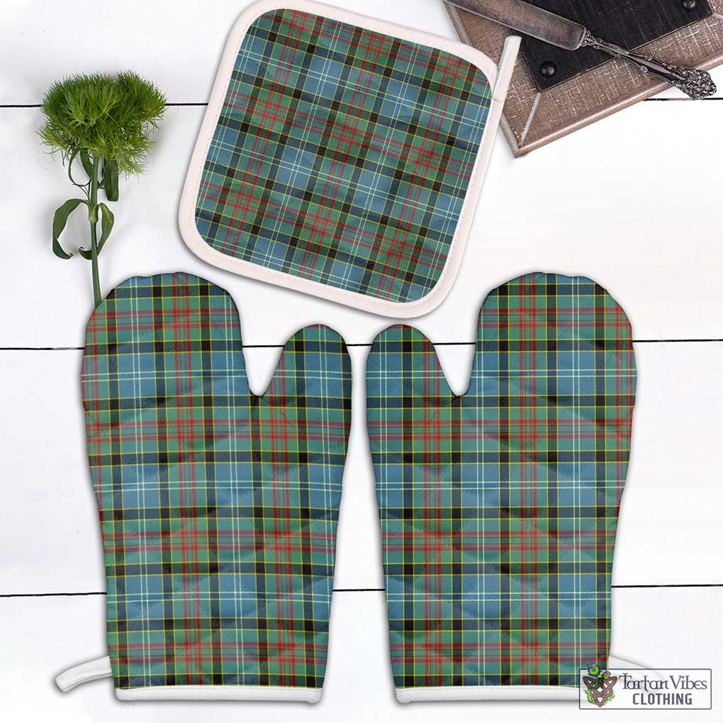 Cathcart Tartan Combo Oven Mitt & Pot-Holder Combo 1 Oven Mitt & 1 Pot-Holder White - Tartan Vibes Clothing