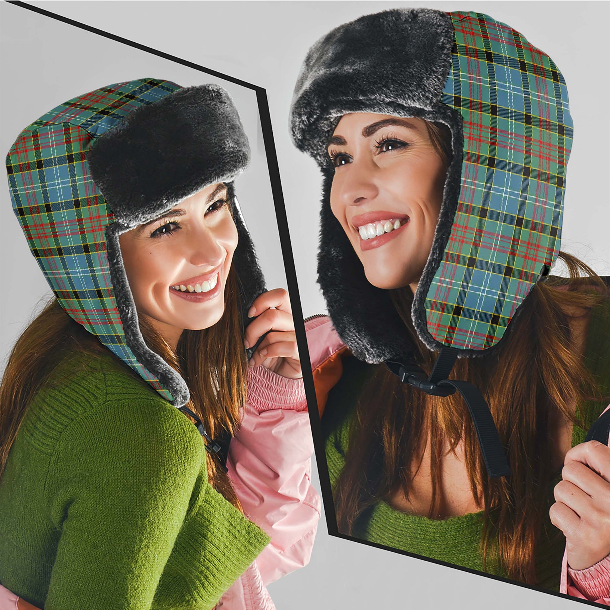 Cathcart Tartan Winter Trapper Hat Winter Trapper Hat Universal Fit Circumference 22.8in (58cm) - Tartanvibesclothing