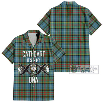 Cathcart Tartan Short Sleeve Button Shirt with Family Crest DNA In Me Style Kid - Tartanvibesclothing Shop
