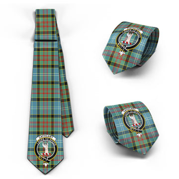 Cathcart Tartan Classic Necktie with Family Crest