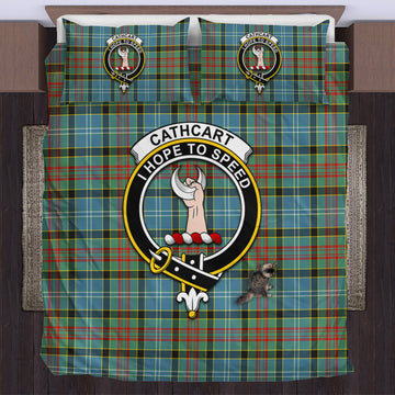 Cathcart Tartan Bedding Set with Family Crest
