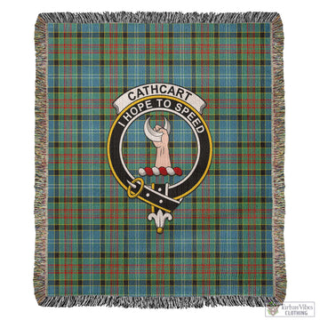 Cathcart Tartan Woven Blanket with Family Crest
