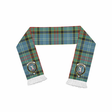 Cathcart Tartan Ruffneck Scarf with Family Crest