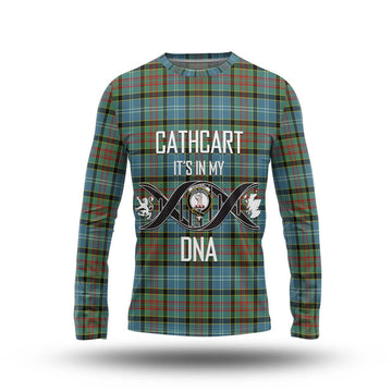 Cathcart Tartan Long Sleeve T-Shirt with Family Crest DNA In Me Style Unisex - Tartanvibesclothing Shop
