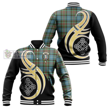 Cathcart Tartan Baseball Jacket with Family Crest and Celtic Symbol Style Unisex - Tartan Vibes Clothing