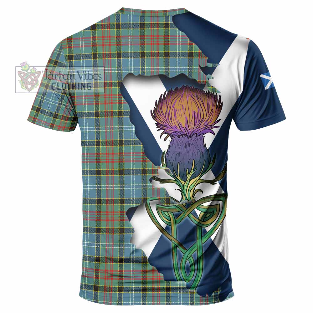 Tartan Vibes Clothing Cathcart Tartan Family Crest T-Shirt Scottish Thistle Celtic Inspired