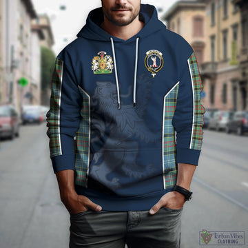 Cathcart Tartan Hoodie with Family Crest and Lion Rampant Vibes Sport Style