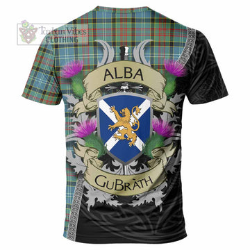 Tartan Vibes Clothing Cathcart Tartan Family Crest T-Shirt Lion Rampant Royal Thistle Shield Celtic Inspired