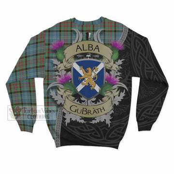 Cathcart Tartan Family Crest Sweatshirt Lion Rampant Royal Thistle Shield Celtic Inspired