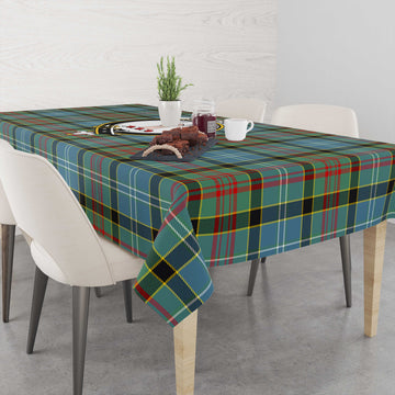 Cathcart Tartan Tablecloth with Family Crest