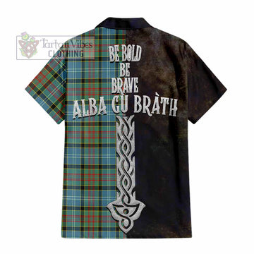 Cathcart Tartan Family Crest Hawaiian Shirt Alba Gu Brath Be Brave Lion Ancient Style