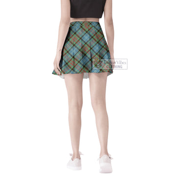 Cathcart Tartan Women's Plated Mini Skirt Cross Style
