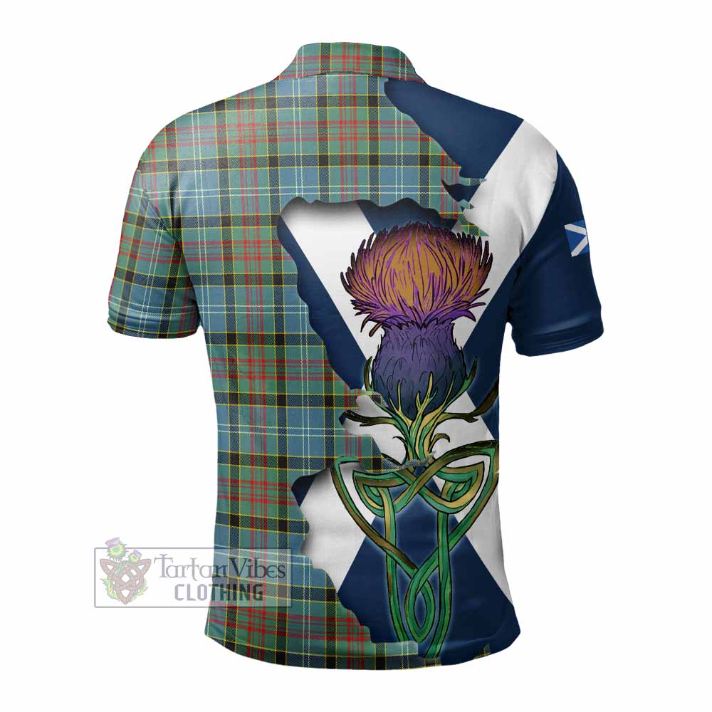 Tartan Vibes Clothing Cathcart Tartan Family Crest Polo Shirt Scottish Thistle Celtic Inspired