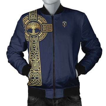 Cathcart Clan Bomber Jacket with Golden Celtic Tree Of Life