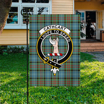Cathcart Tartan Flag with Family Crest