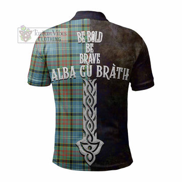 Cathcart Tartan Family Crest Polo Shirt Alba Gu Brath Be Brave Lion Ancient Style