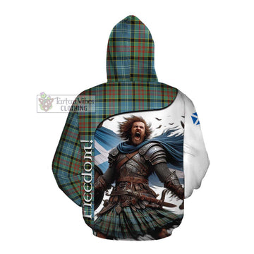 Tartan Vibes Clothing Cathcart Crest Tartan Cotton Hoodie Inspired by the Freedom of Scottish Warrior