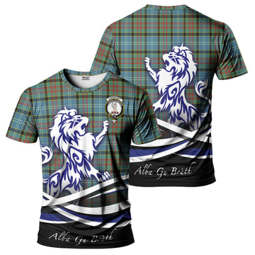 Cathcart Tartan T-Shirt with Alba Gu Brath Regal Lion Emblem