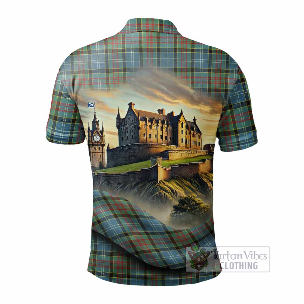 Tartan Vibes Clothing Cathcart Tartan Family Crest Polo Shirt with Scottish Ancient Castle Stype