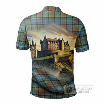 Cathcart Tartan Family Crest Polo Shirt with Scottish Ancient Castle Style
