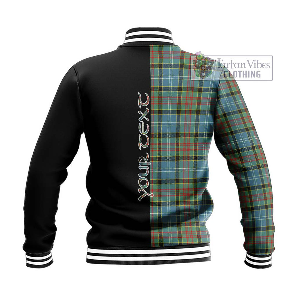 Cathcart Tartan Baseball Jacket with Family Crest and Half Of Me Style - Tartanvibesclothing Shop