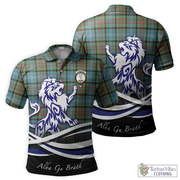 Cathcart Tartan Polo Shirt with Alba Gu Brath Regal Lion Emblem